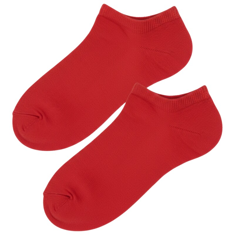 Design Socks Kotníčkové ponožky jednobarevné - červená barva 61136604