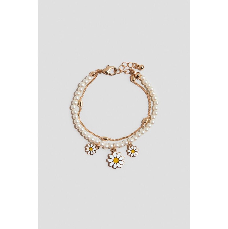 H&M - Dvouřadový nárameks přívěsky - zlatá 113641060