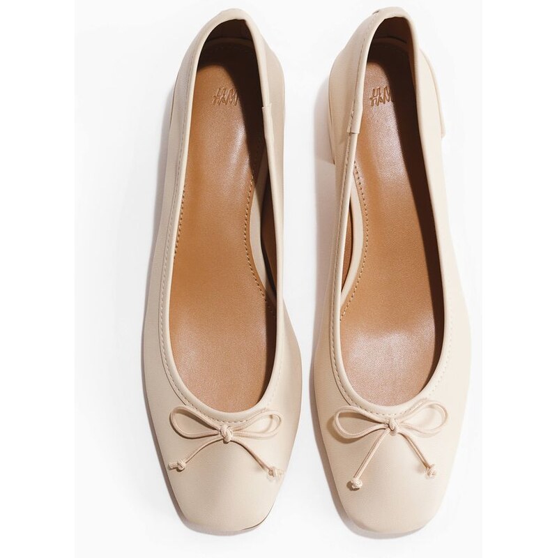 H&M - Lodičkys blokovým podpatkem - hnědá 113641185