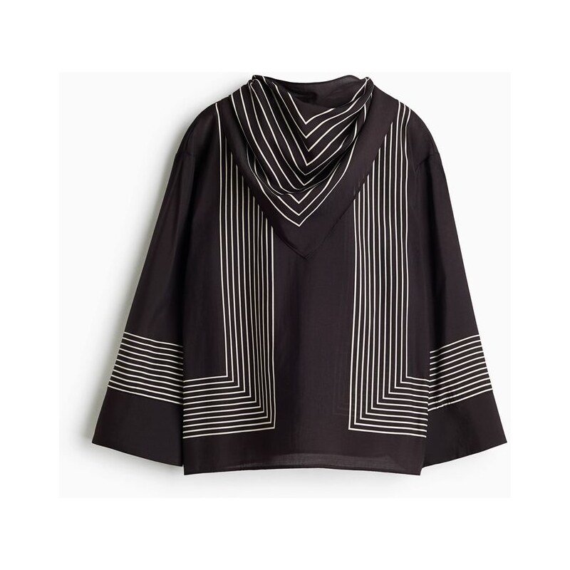 H&M - Halenkas šátkem - Tmavě Hnědá/Proužky