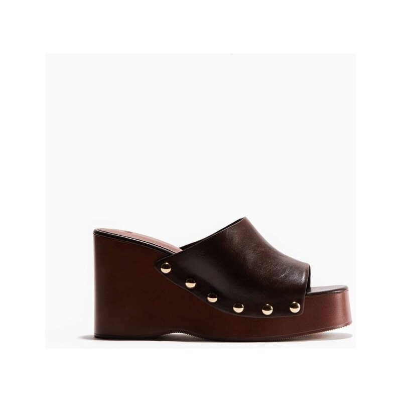 H&M - Sandálys klínovým podpatkem - béžová 113641262