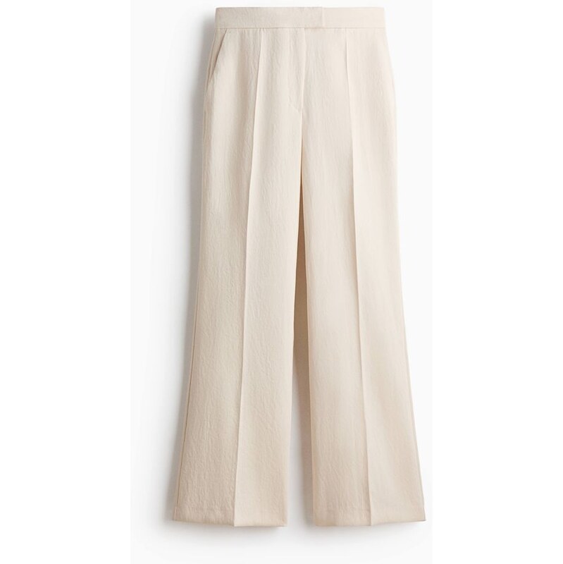 H&M - Elegantní kalhoty Bootcut - Světle Béžová