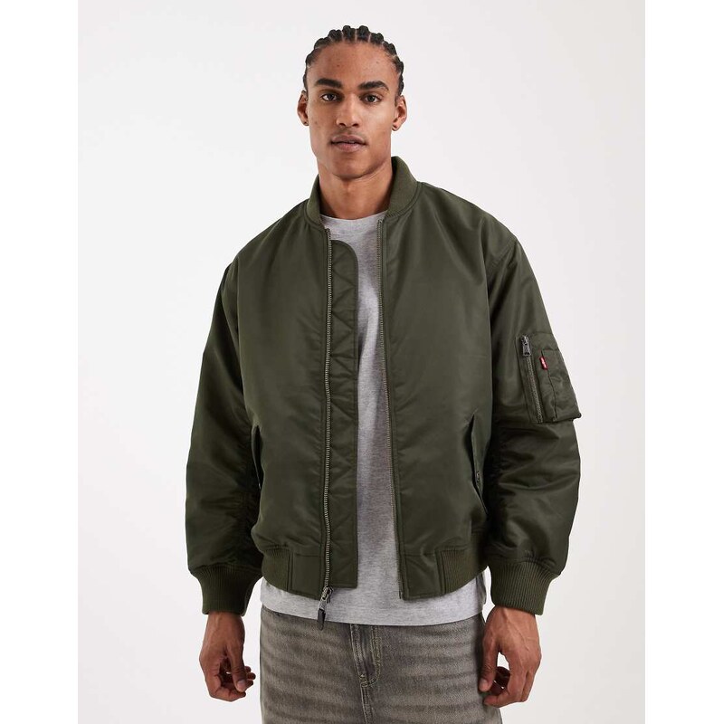 Levis MA-1 bomber jacket in khaki-Green