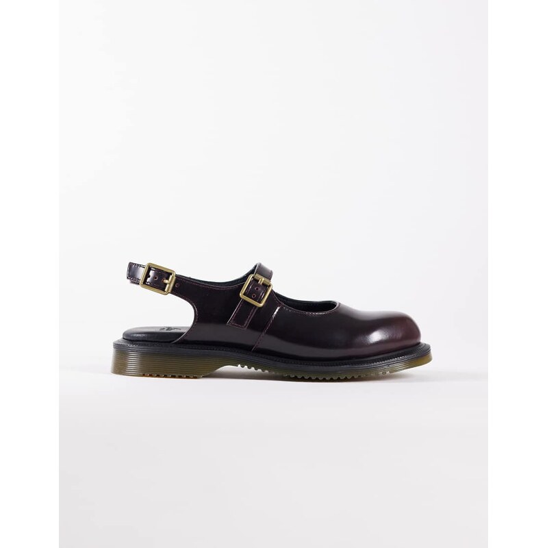 Dr Martens Madaline Mary Jane cut out shoe in cherry red