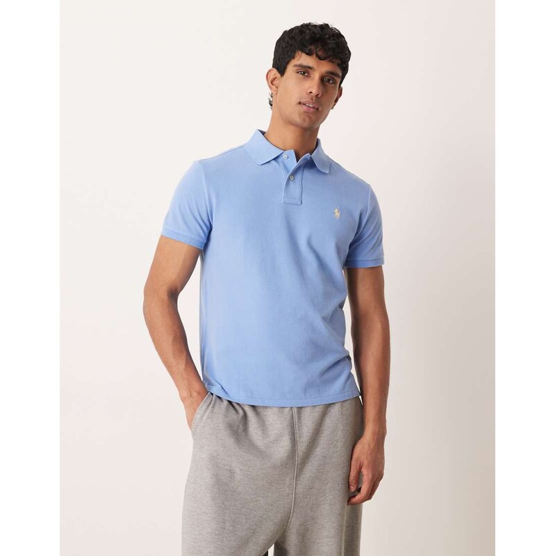 Polo Ralph Lauren icon logo custom slim fit pique polo in mid
