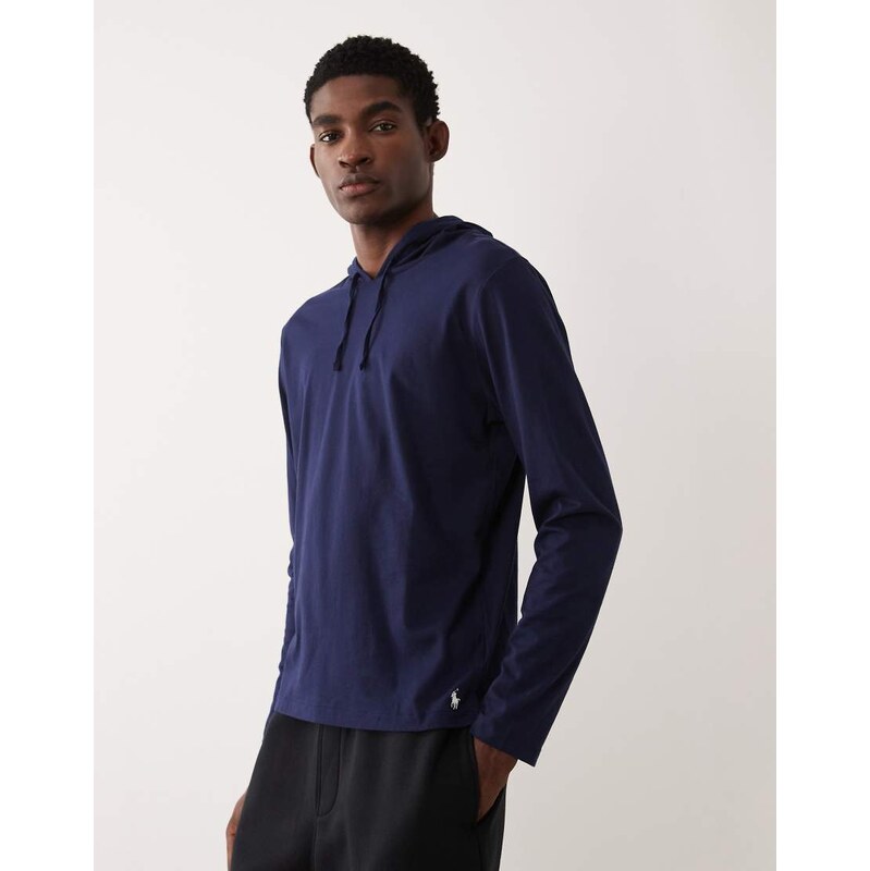 Polo Ralph Lauren icon logo liquid cotton lounge hooded top in