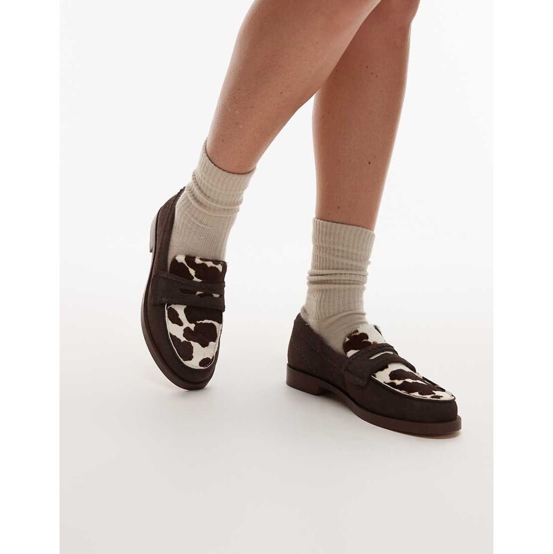 Clarks Straven Edge loafers in cow print-Multi 113650293