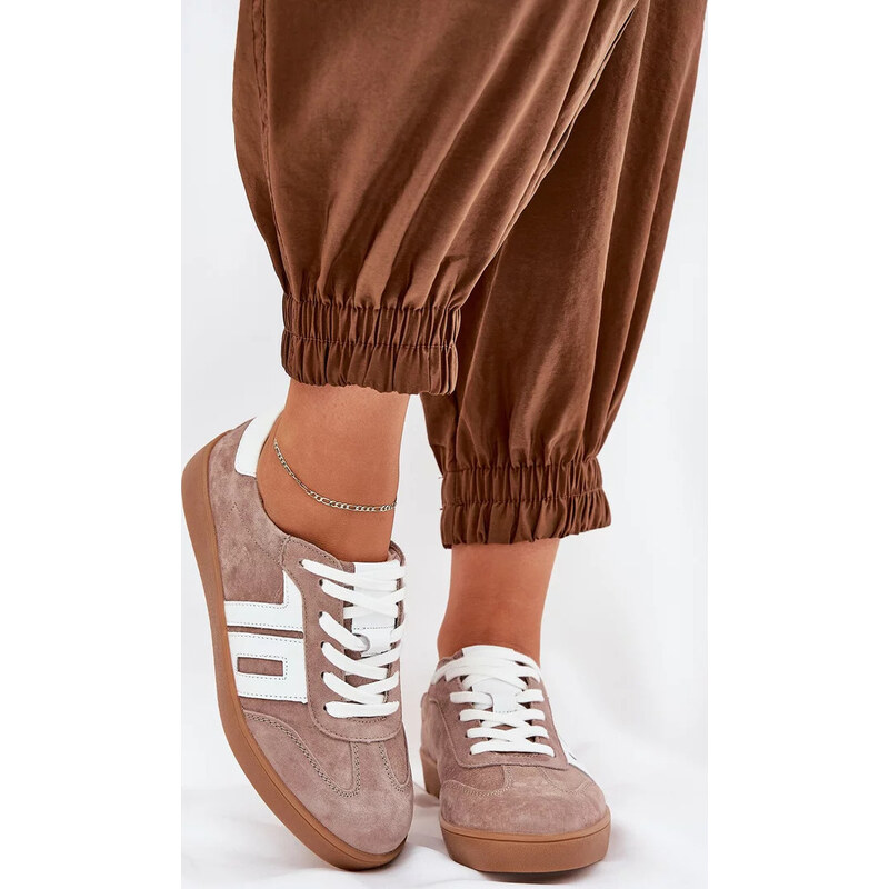 Kesi Béžové dámské semišové sportovní sneakersy Vinceza Béžová 113642499