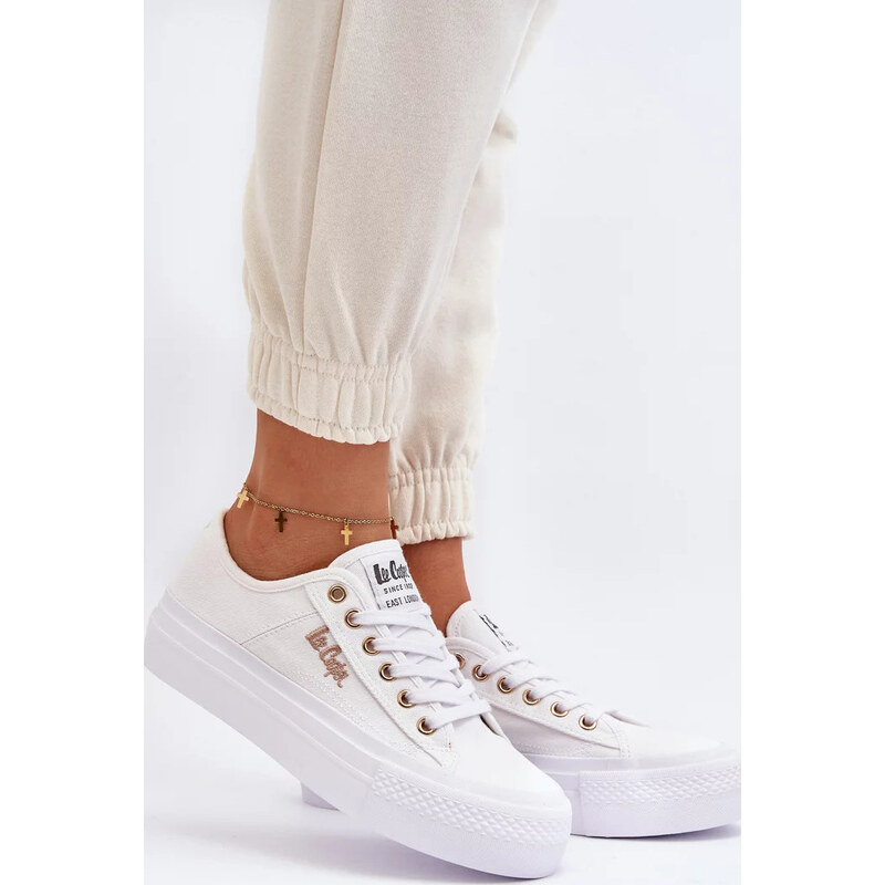 Kesi Bílé dámské tenisky na platformě Lee Cooper Bílá 113642536