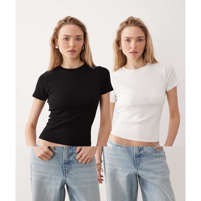 Miss Selfridge 2 pack baby tee-Multi 115521207