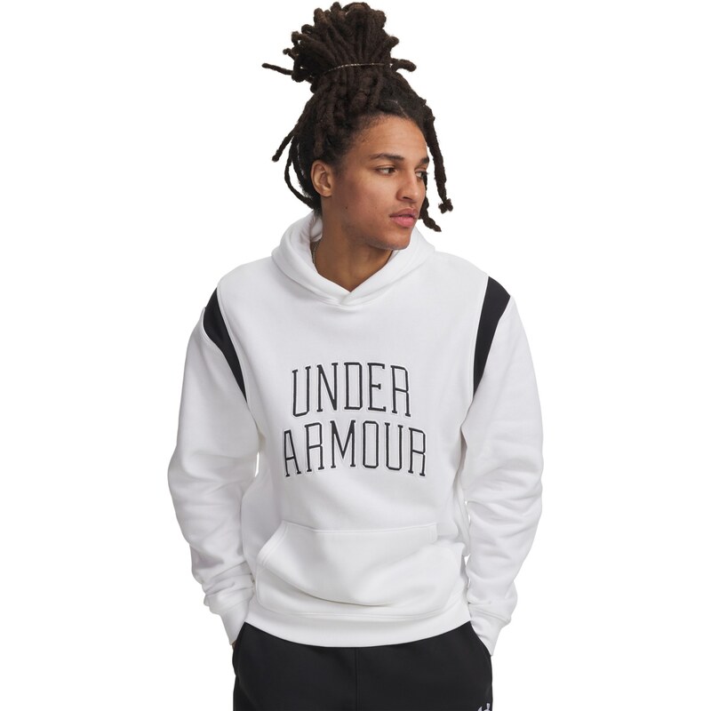 Under Armour Rival Fleece Nov Hoodie White / Black / White