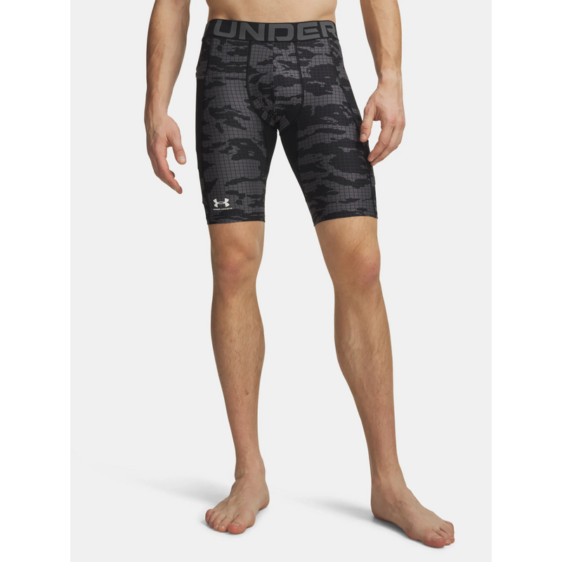 Under Armour HG Printed Lng Short Black / Castlerock / White