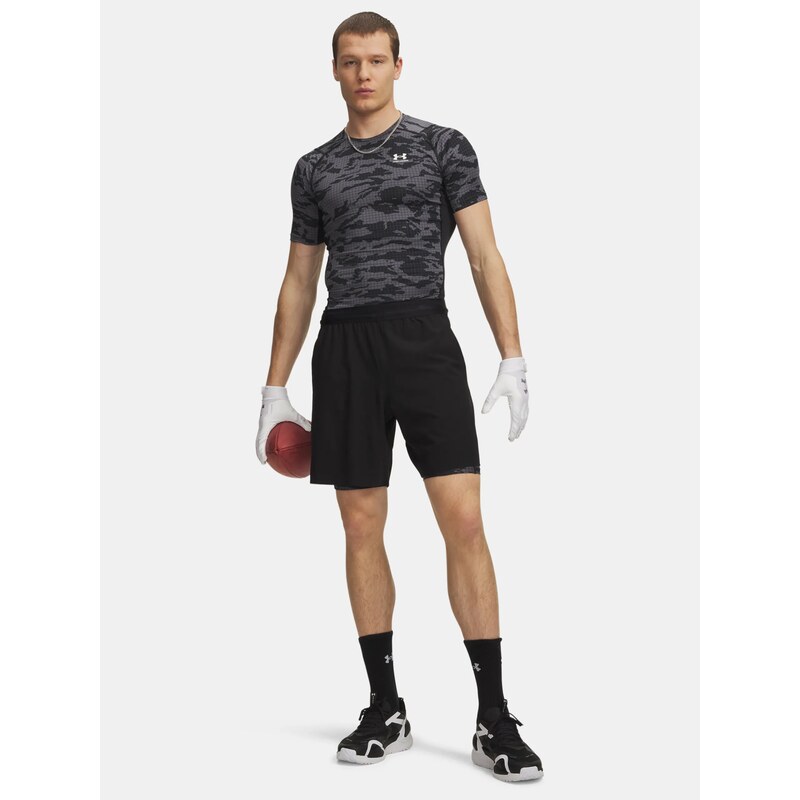 Under Armour HG Printed Lng Short Black / Castlerock / White
