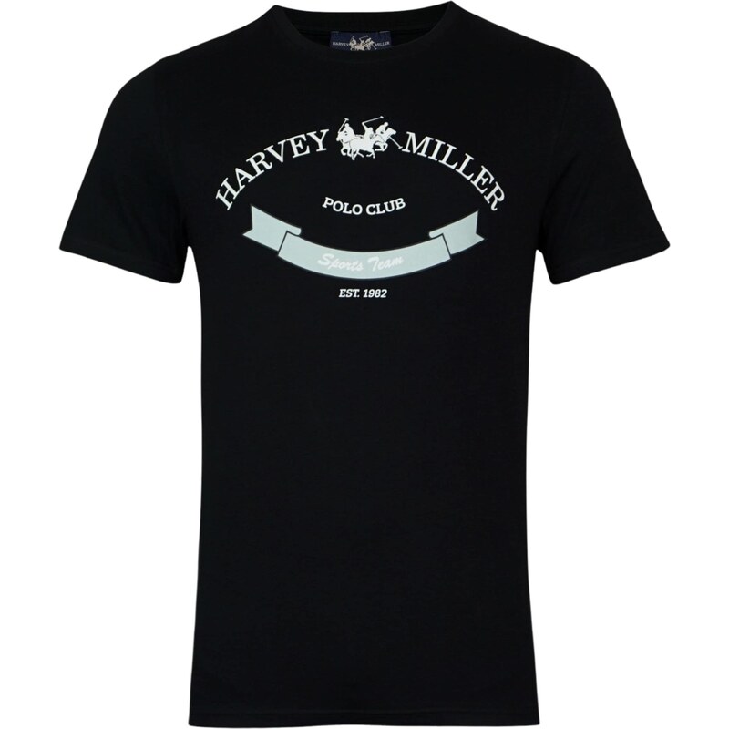 HARVEY MILLER Tričko světlemodrá / černá / bílá