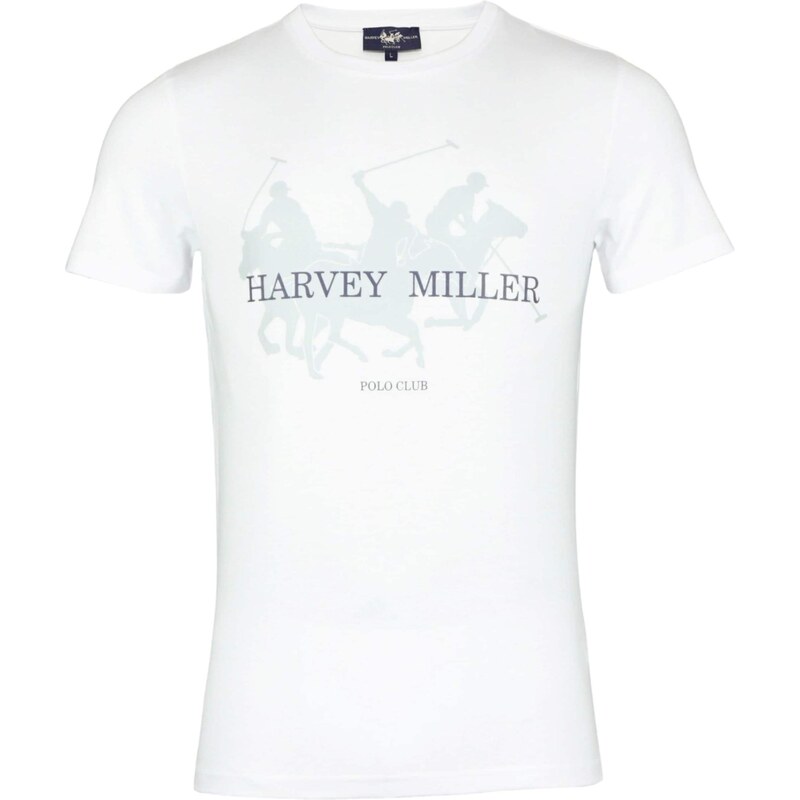 HARVEY MILLER Tričko marine modrá / pastelová modrá / bílá