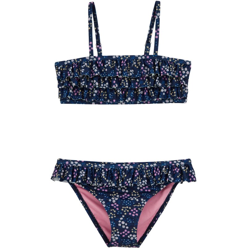 WE Fashion Bikiny tmavě modrá / žlutá / světle růžová / bílá