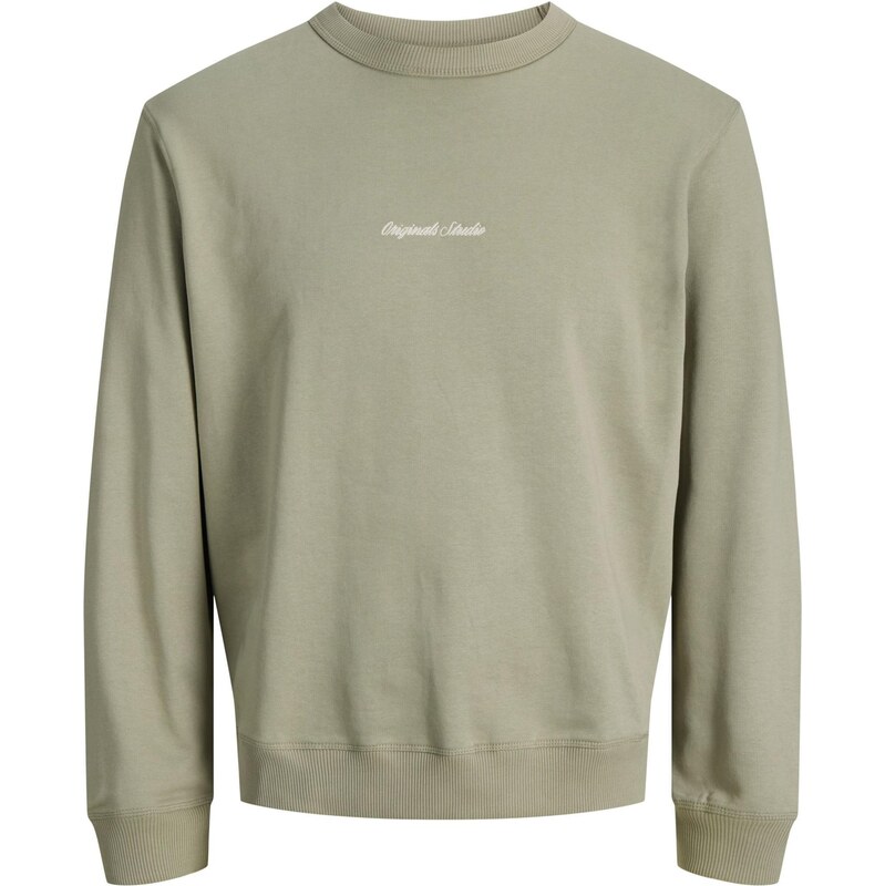 Jack & Jones Junior Mikina pastelově zelená / bílá