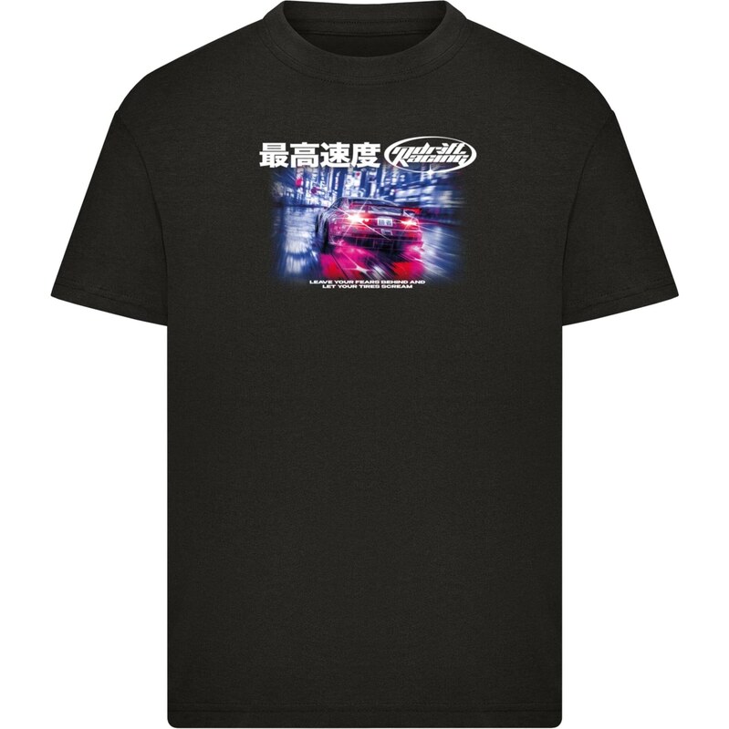 Mister Tee Tričko Drift Racing indigo / červená / černá / bílá