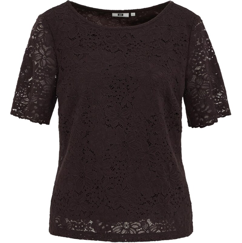 WE Fashion Tričko tmavě hnědá 113648457