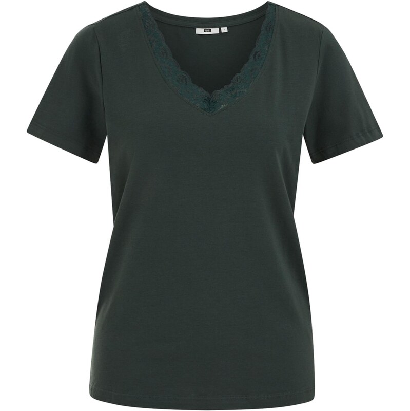 WE Fashion Tričko tmavě zelená 113648959