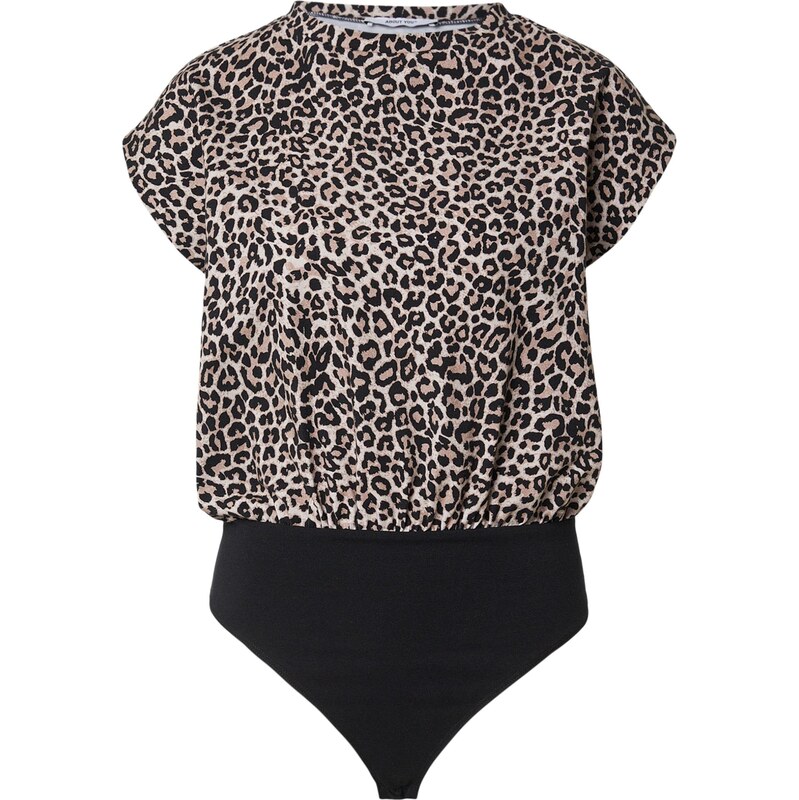 ABOUT YOU Tričkové body Frances starobéžová / brokátová / černá 113649552