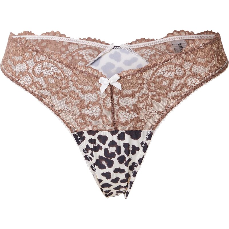 WILD LOVERS Tanga ANOUK krémová / mokka / tmavě hnědá 113649683