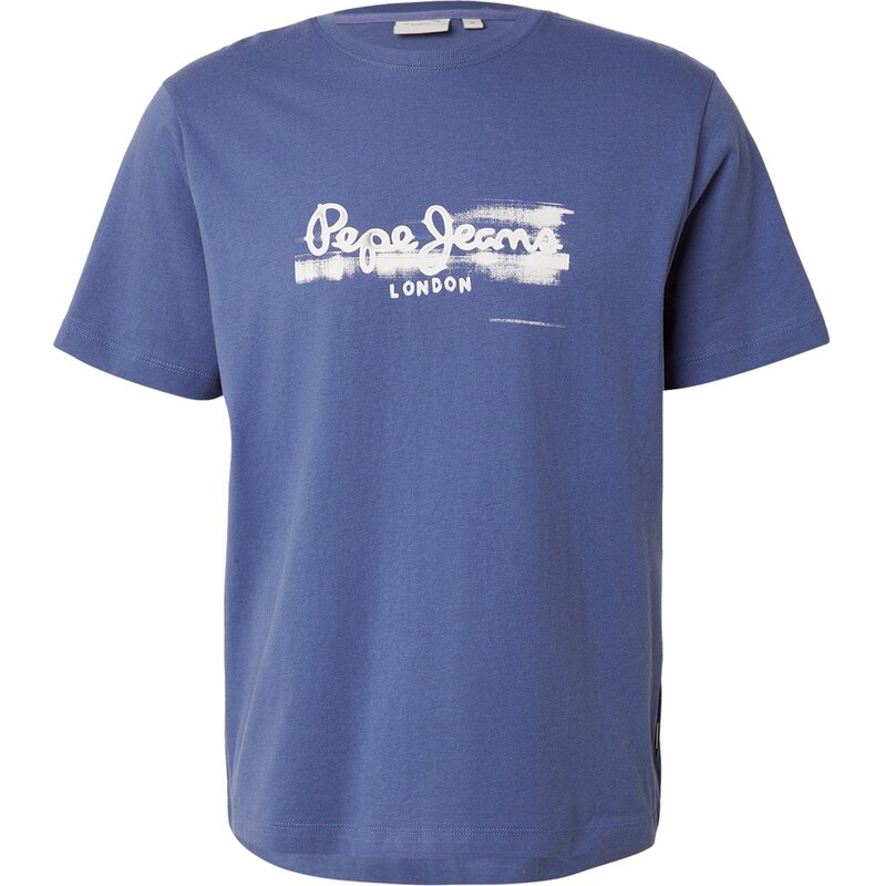 Pepe Jeans Tričko modrá džínovina / bílá