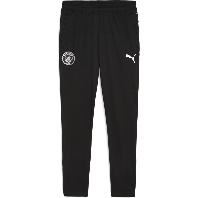 PUMA Sportovní kalhoty Manchester City černá / bílá