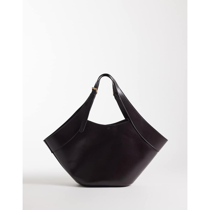 Mango large bucket bag in chocolate-Brown 113650354