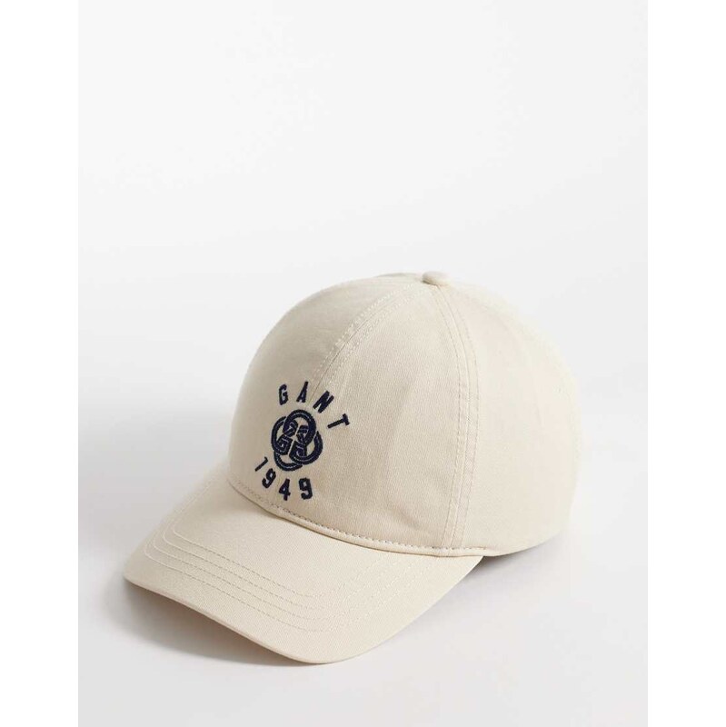 GANT 1949 logo baseball cap in cream-Neutral