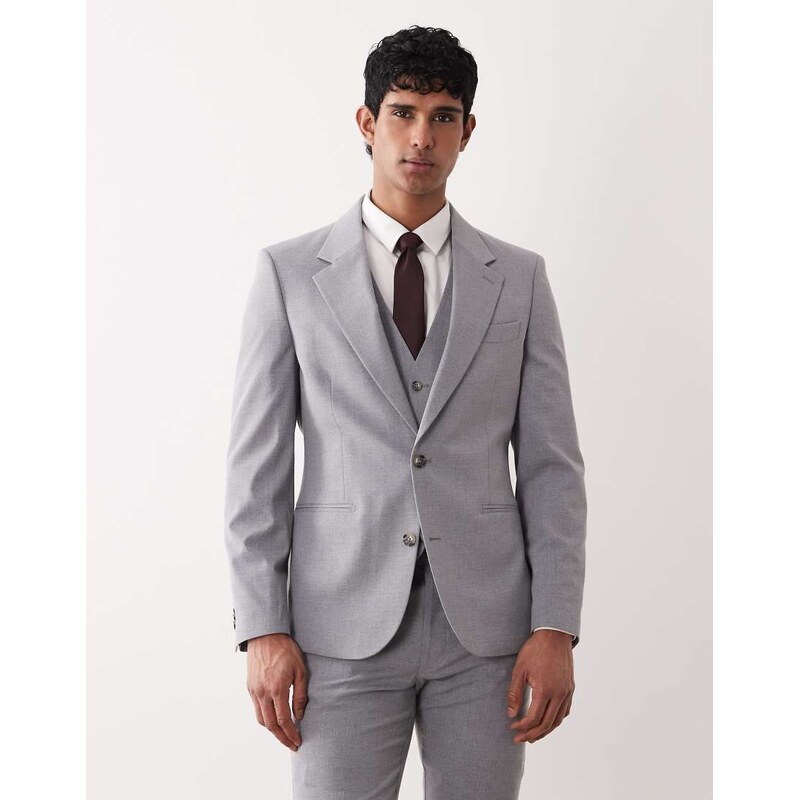 ASOS DESIGN skinny suit jacket in grey