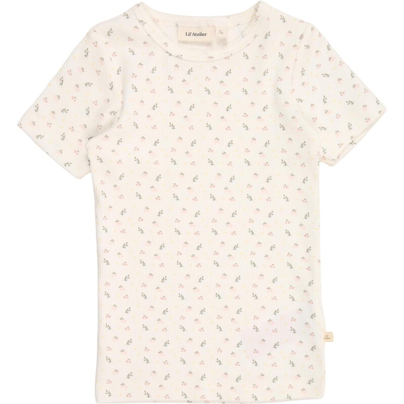 LilAtelier Tričko NMFGago žlutá / zelená / starorůžová / bílá