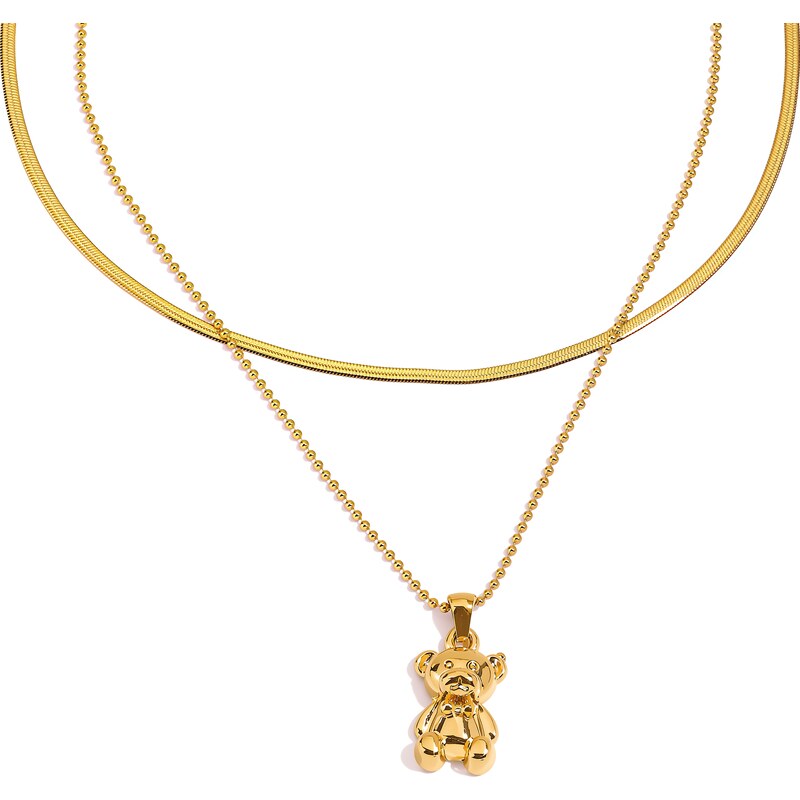 ELENYS Teddy – pozlacený náhrdelník 18K žluté zlato 107473106