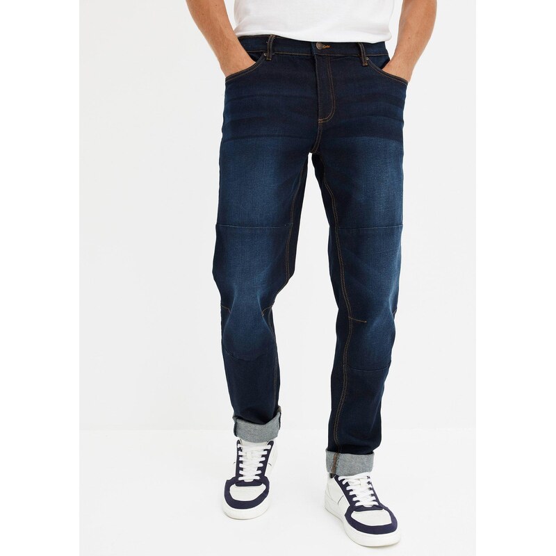 bonprix Džíny Regular Fit, pohodlný střih, Tapered modrá Muž
