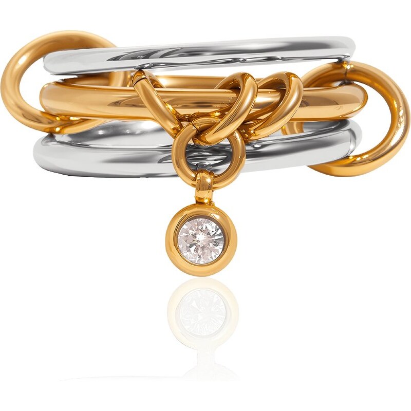 ELENYS Aria Duo – pozlacený prsten 18K žluté zlato 109724982