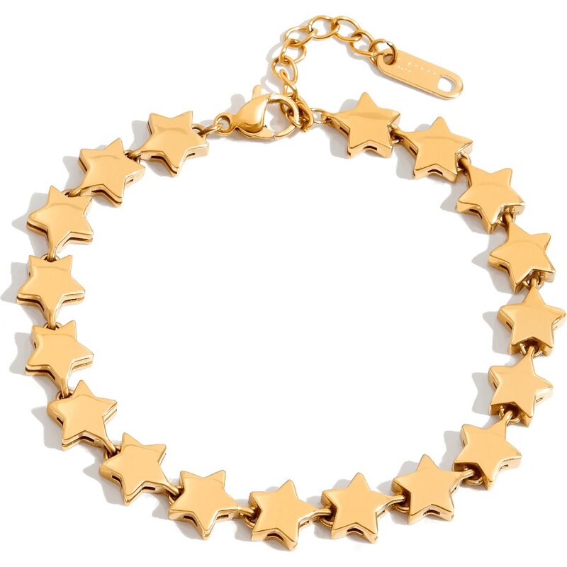 ELENYS Stella Chain – pozlacený náramek 18K žluté zlato 111322416
