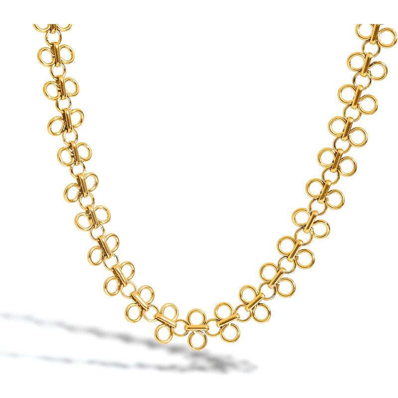 ELENYS Aurelia Loop – pozlacený choker náhrdelník 18K žluté zlato 112200687