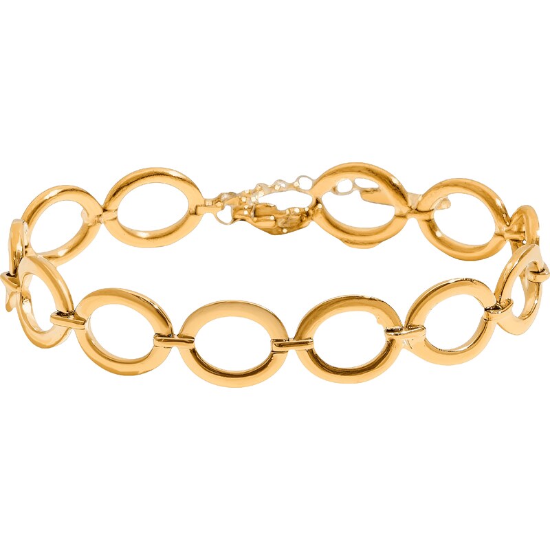 ELENYS Verona Round – pozlacený náramek 18K žluté zlato