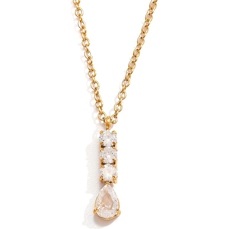 ELENYS Vertical Chain – pozlacený náhrdelník 18K žluté zlato