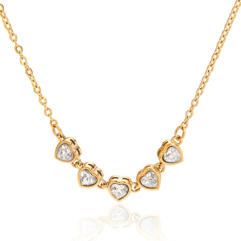 ELENYS Heartline Chain – pozlacený náhrdelník 18K žluté zlato 112204141