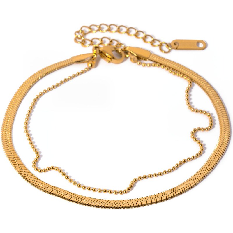 ELENYS Balance Duo – pozlacený náramek 18K žluté zlato 112356101