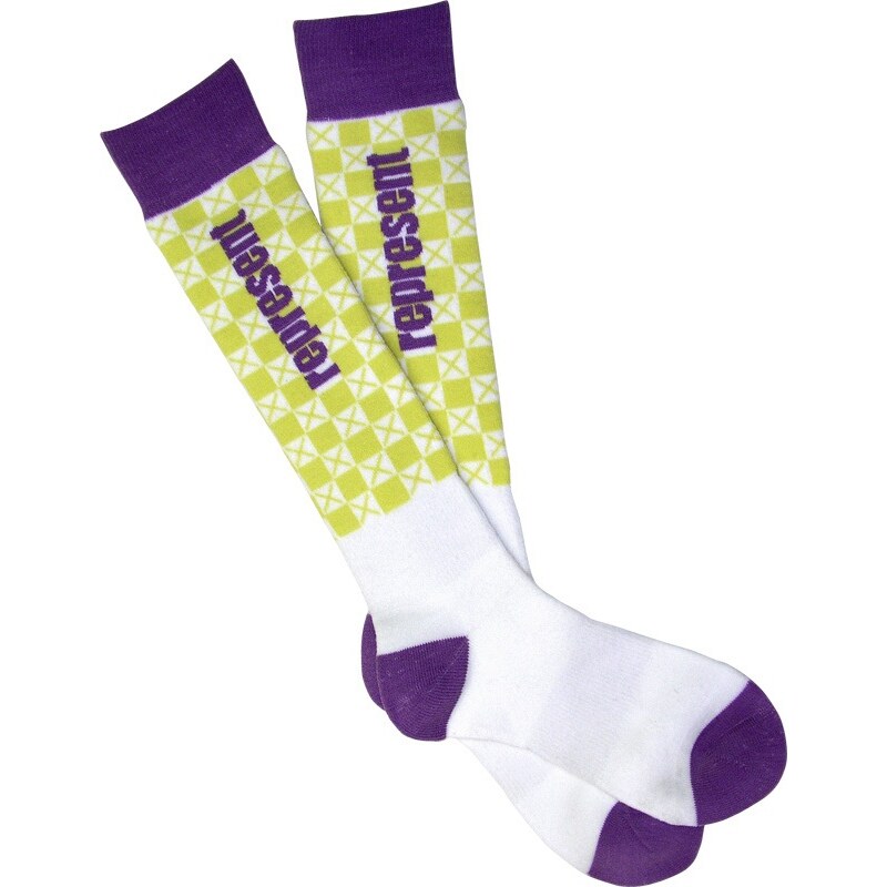 REPRESENT Podkolénky Represent Knee-Sock white-violet