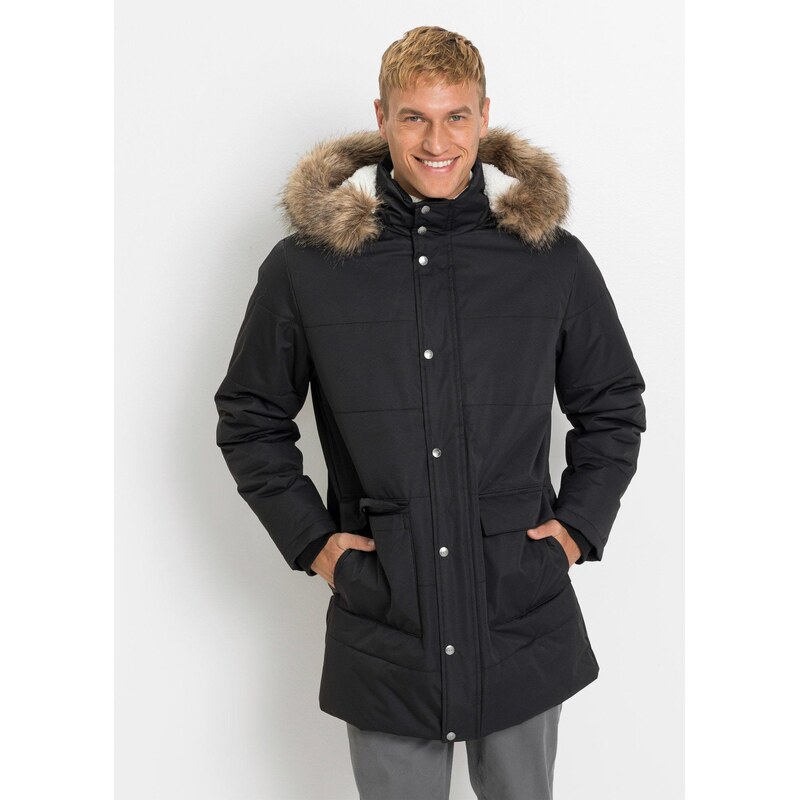 bonprix Zimní parka s podšívkou z medvídkového flísu a odnímatelnou 75801140