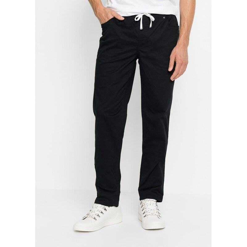 bonprix Strečové kalhoty bez zapínání, Regular Fit, Straight