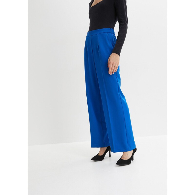 bonprix Kalhoty Marlene se střihem Loose Fit modrá Žena