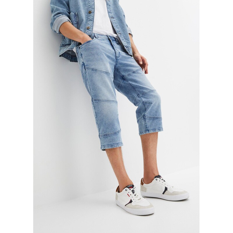 bonprix Strečové 3/4 džíny, Regular Fit, Straight modrá Muž