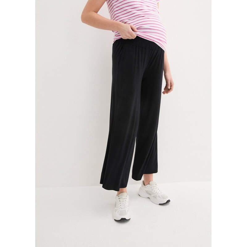 bonprix Těhotenské kalhoty Culotte z měkké viskózy, Loose Fit