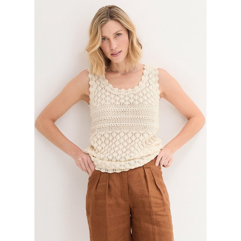 bonprix Pletený top béžová Žena 92444830