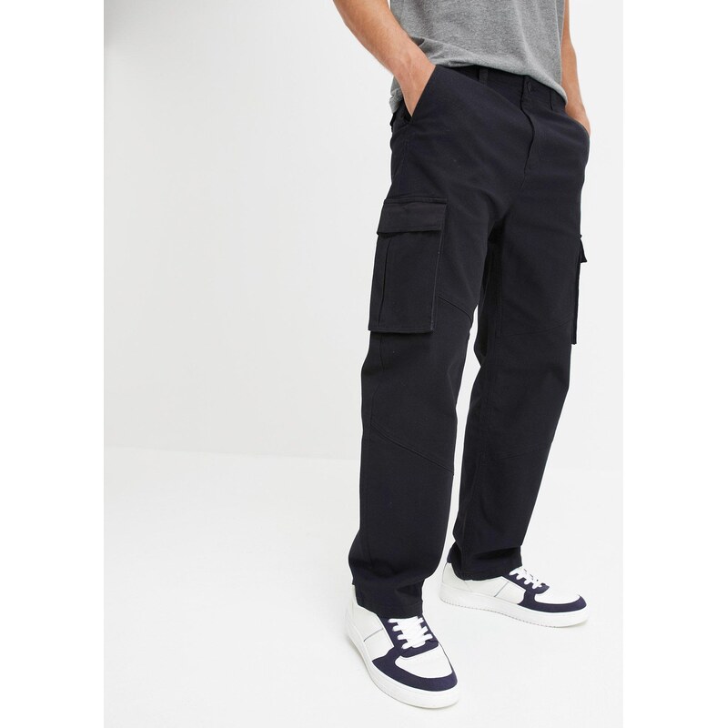 bonprix Cargo kalhoty Loose Fit, z robustního bavlněného streče,