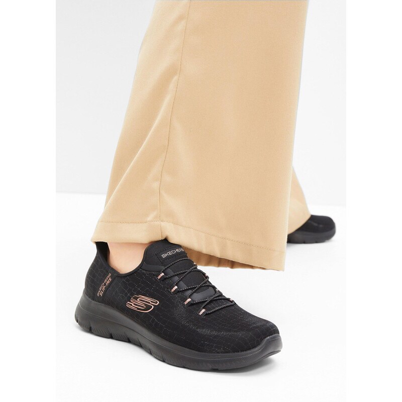 bonprix Nazouvací tenisky značky Skechers s paměťovou pěnou černá Žena 97875488